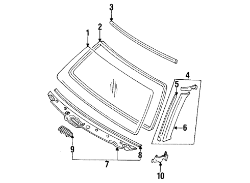 Mazda LA05-63-5B1C Side Glass