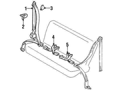 Mazda LB8357880B09 Lap Belt Assembly