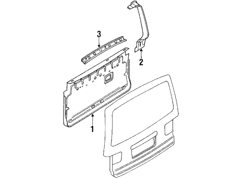 Mazda LA01-68-960E-59 Lift Gate Trim