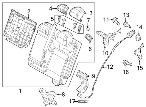 2023 Mazda CX-50 Rear Seat Diagram 2
