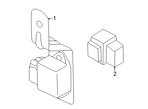 2004 Mazda Tribute Control Module Diagram for ZZC1-67-75YB