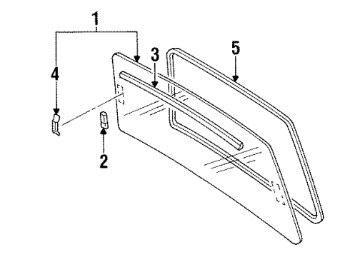 1998 Mazda MPV Lift Gate - Glass & Hardware