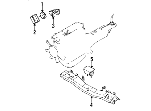 1986 Mazda B2000 Engine Mounting