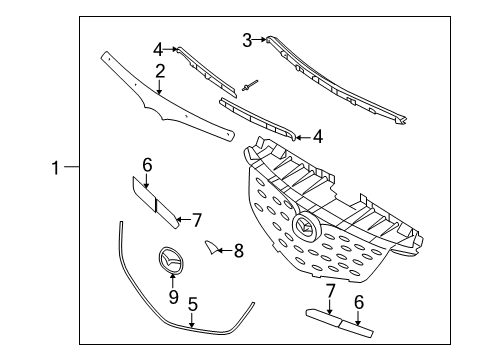 2006 Mazda MPV Grille & Components