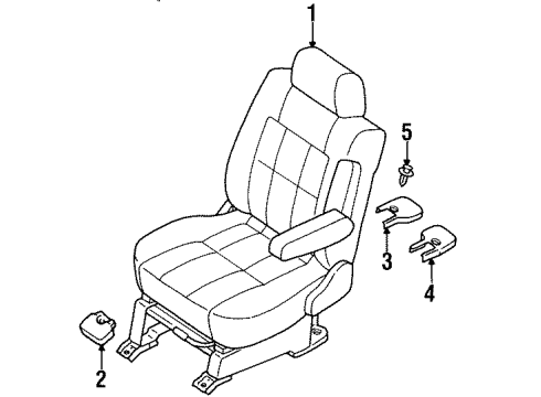 1998 Mazda MPV Front Seat Components