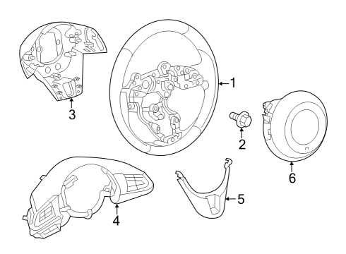 2024 Mazda CX-50 Steering Wheel & Trim Diagram 2