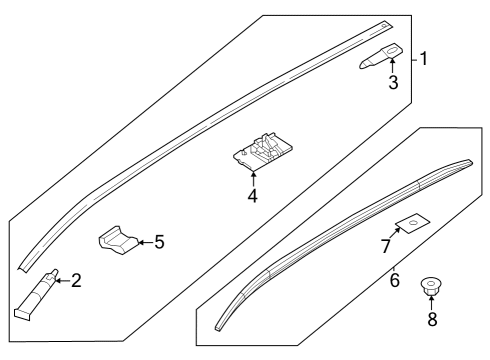 2024 Mazda CX-50 Exterior Trim - Roof Diagram 2