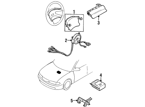 1996 Mazda 626 Impact Sensor Diagram for GE5G-57-K30