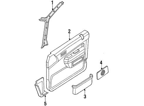 1990 Mazda MPV Interior Trim Diagram 3