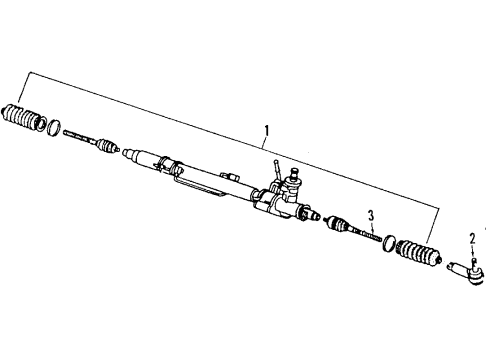 1996 Mazda MPV P/S Pump & Hoses, Steering Gear & Linkage Diagram 2