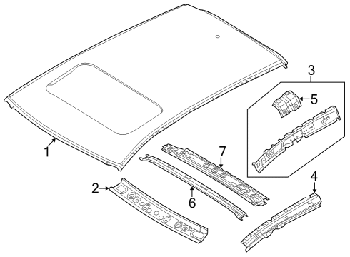 2024 Mazda CX-50 Roof & Components Diagram 2