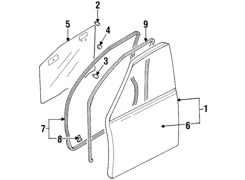 1998 Mazda MPV Front Door