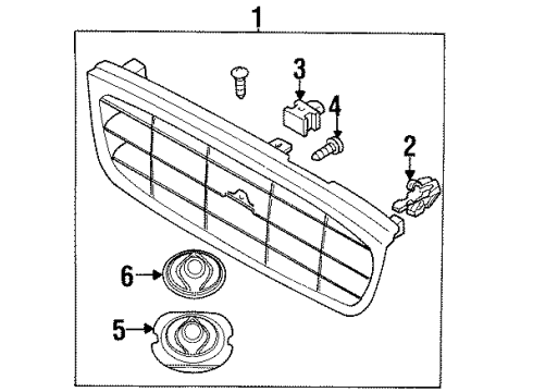 1998 Mazda MPV Grille & Components