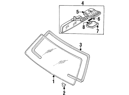 1998 Mazda MPV Windshield Glass