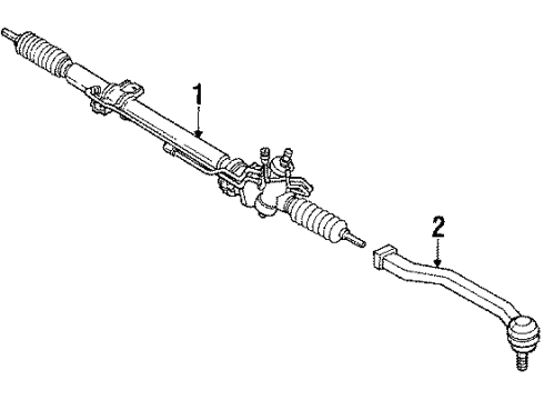 1994 Mazda MPV Steering Column & Wheel, Steering Gear Diagram 3
