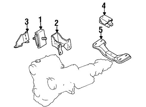 1998 Mazda MPV Engine & Trans Mounting