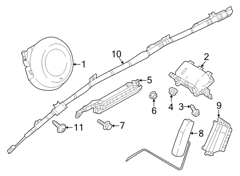 2024 Mazda CX-50 Air Bag Components Diagram 1