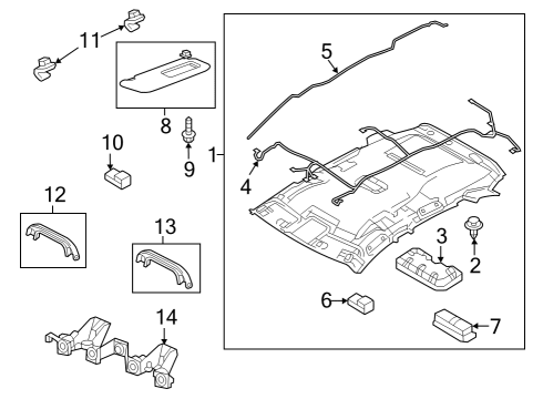 2023 Mazda CX-50 Interior Trim - Roof Diagram 1