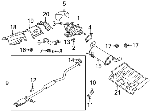 Mazda L3D7-40-500A Front Pipe L3D7-40-500A Mazda Front Pipe
