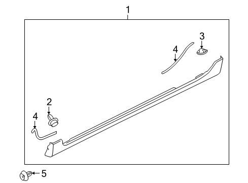 Mazda BN8P-V4-910G-87 Rocker Molding BN8P-V4-910G-87 Mazda Rocker Molding