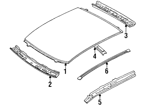 Mazda B4Y7-50-9H0A Roof Molding Mazda B4Y7-50-9H0A Roof Molding