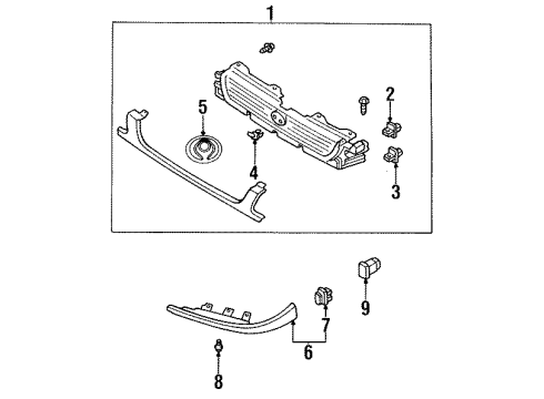 Mazda B21H-50-710-PT Grille Assembly Mazda B21H-50-710-PT Grille Assembly