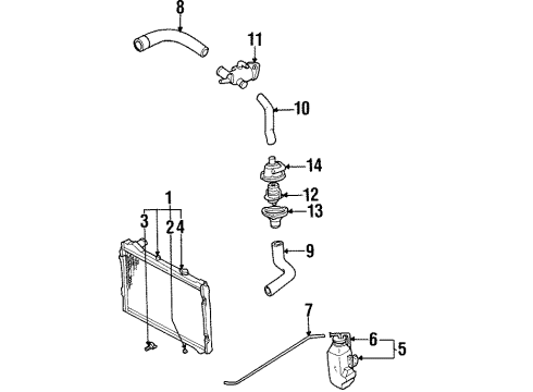 Mazda JE96-15-185A Lower Hose