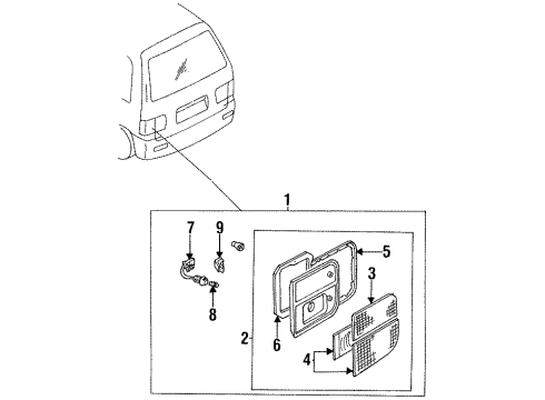8BL151380 Mazda Tail Lamp Assembly