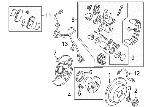 Mazda GKYA-26-46Z Caliper Overhaul Kit Mazda GKYA-26-46Z Caliper Overhaul Kit