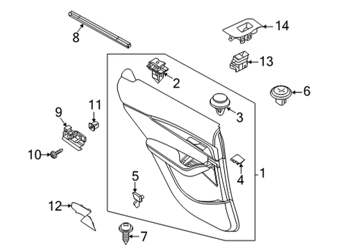 Mazda DLLM-68-550-02 Trim(Left), Door-Rear Mazda DLLM-68-550-02 Trim(Left), Door-Rear