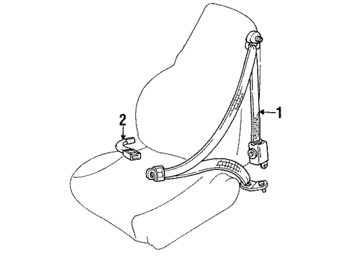 Mazda FB10-57-680A-02 Buckle Mazda FB10-57-680A-02 Buckle