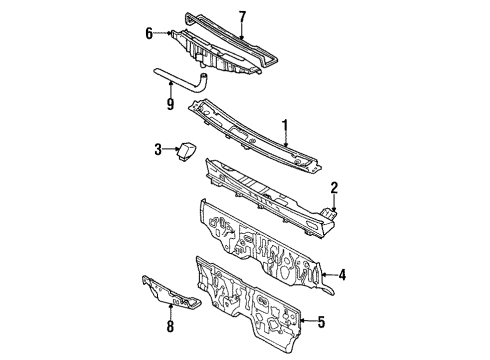 LB82-53-5A0 Mazda Cowl Top Panel