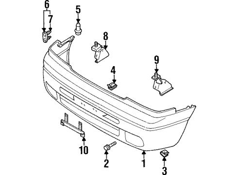 Mazda LB82-50-031D-BB Bumper Cover LB82-50-031D-BB Mazda Bumper Cover