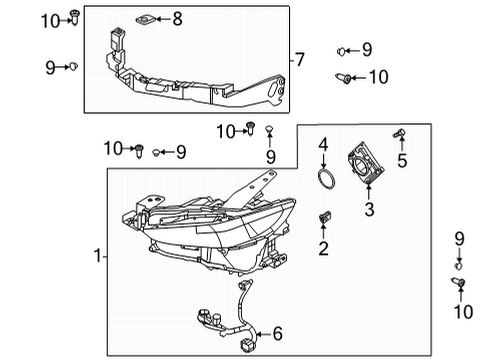 Mazda DRVP-51-040A Lamp(Left), Head Mazda DRVP-51-040A Lamp(Left), Head