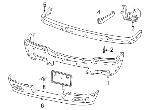 Mazda 1F60-50-1Z2 Bumper Mount Bracket 1F60-50-1Z2 Mazda Bumper Mount Bracket