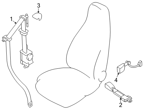 Mazda N066-57-L30D-21 Lap & Shoulder Belt