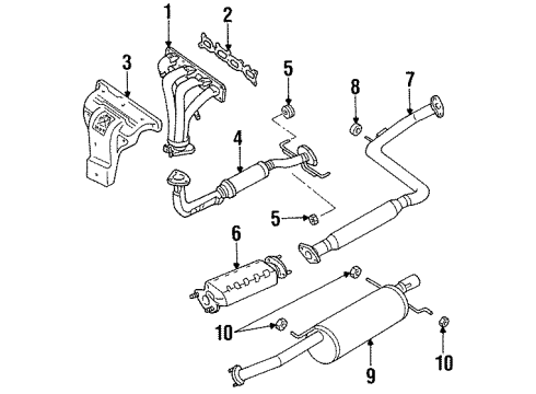 Mazda FS01-40-300B Exhaust Pipe