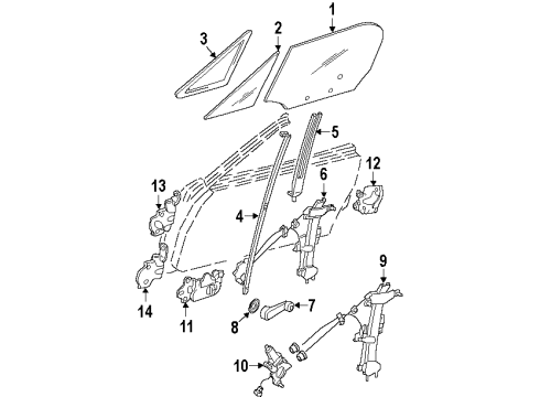 Mazda NB39-59-510 Moveable Glass