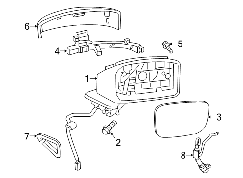 Mazda TM52-69-181A Mirror TM52-69-181A Mazda Mirror