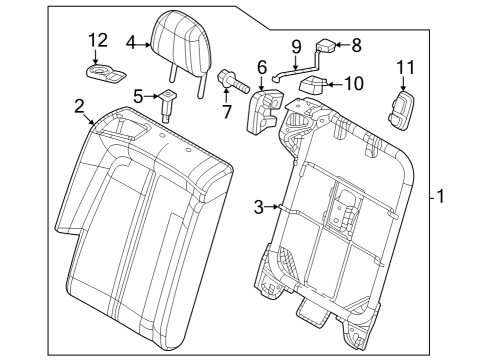 Mazda DN4E-57-400C-02 Seat Back Assembly DN4E-57-400C-02 Mazda Seat Back Assembly