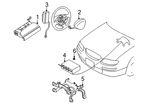 Mazda T060-57-KC0 Impact Sensor T060-57-KC0 Mazda Impact Sensor