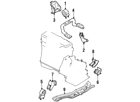 Mazda B180-39-050 Mount