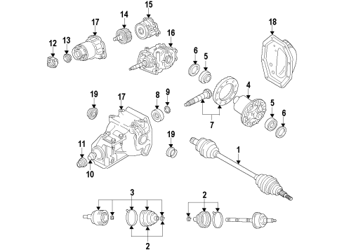 Mazda KG03-25-100D-9U Drive Shaft KG03-25-100D-9U Mazda Drive Shaft