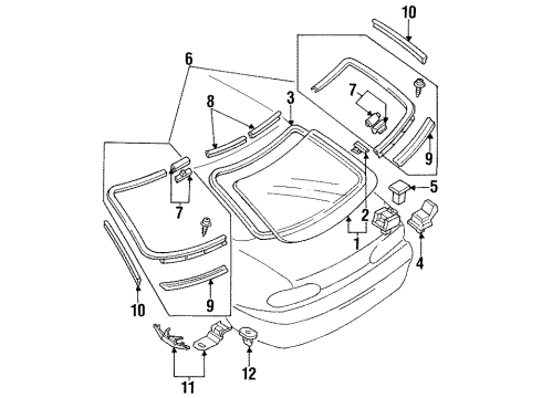 Mazda GA2A-50-6H9 Reveal Molding Clip