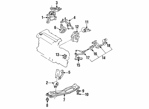 BC1D-39-100F Mazda Transmission Mount