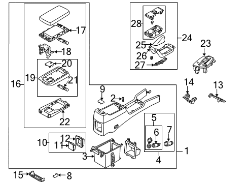 Mazda T060-55-242-05 Cup Holder Fastener
