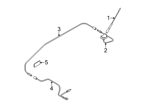 Mazda B26R-66-940C Antenna Cable
