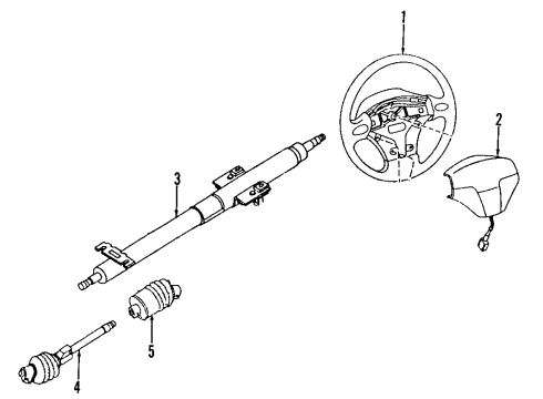 Mazda FD0332980E Steering Wheel FD0332980E Mazda Steering Wheel
