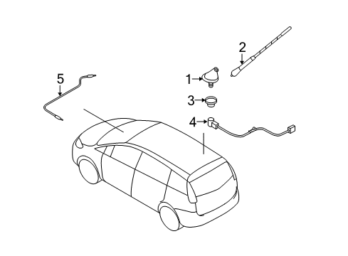 Mazda CD8566940 Antenna Cable
