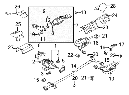 Mazda L3H8-20-55XC Catalytic Converter L3H8-20-55XC Mazda Catalytic Converter
